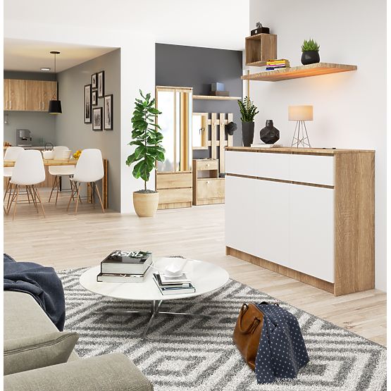 KOMODA K140 3D 3SZ CLP PK SONOMA / BIELA