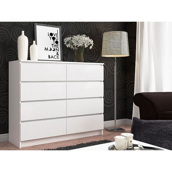 KOMODA K140 8SZ CLP PK BIELA