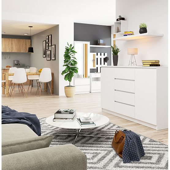 KOMODA K160 2D 4SZ CLP PK BIELA