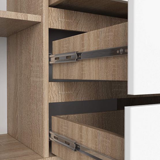 KOMODA K160 2D 4SZ CLP PK DUB SONOMA / BIELA