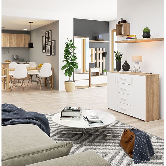 KOMODA K45 PK DUB SONOMA / BIELA