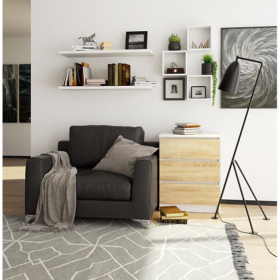 KOMODA K60 3SZ CLP BIELA / SONOMA