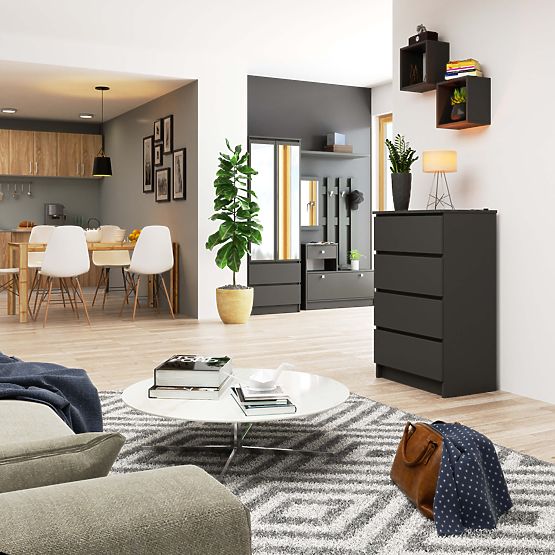 KOMODA K60 4SZ CLP PK GRAFIT ŠEDÁ