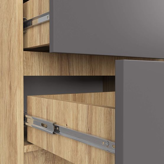 KOMODA K60 5SZ CLP PK DUB ARTISAN / ŠEDÁ