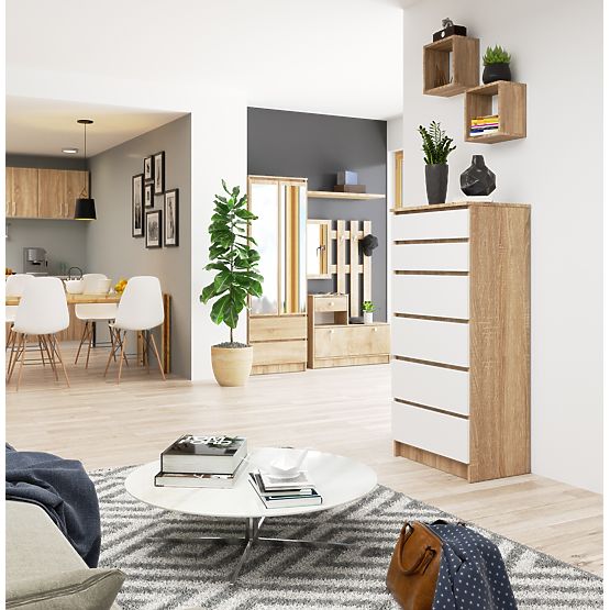 KOMODA K60 6SZ CLP DUB SONOMA / BIELA