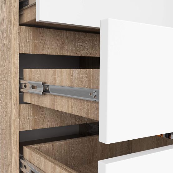 KOMODA K80 1D 5SZ PK DUB SONOMA / BIELA