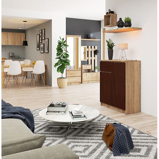 KOMODA K80 2D 1SZ CLP PK DUB SONOMA / WENGE