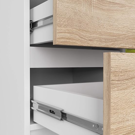 KOMODA K80 JERRY 1D 3SZ PK BIELA / DUB SONOMA