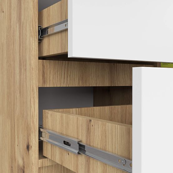 KOMODA K80 JERRY 1D 3SZ PK DUB ARTISAN / BIELA