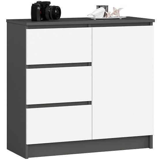 KOMODA K80 JERRY 1D 3SZ PK GRAFITOVÁ SIVÁ / BIELA