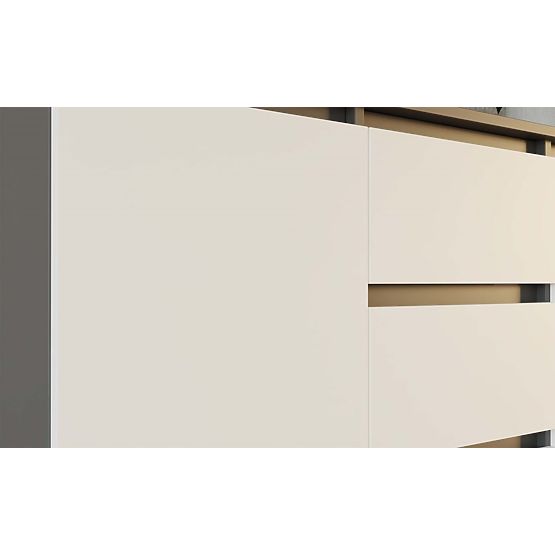 Komoda Malwa 2D3S ANTRACYT BIELA