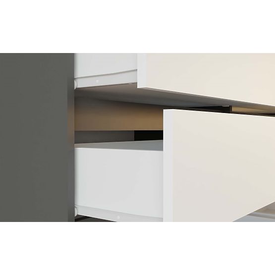 Komoda Malwa 2D3S ANTRACYT BIELA