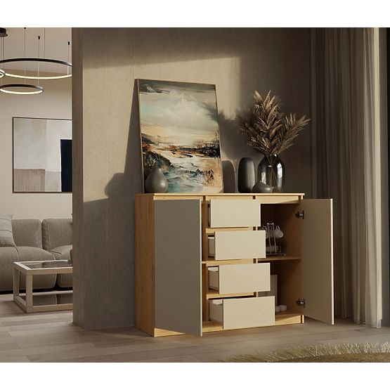 Komoda Malwa 2D4S 120 DUB ARTISAN KAŠMÍR BÉŽOVÁ