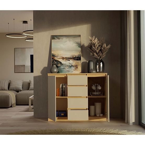 Komoda Malwa 2D4S 120 DUB ARTISAN KAŠMÍR BÉŽOVÁ