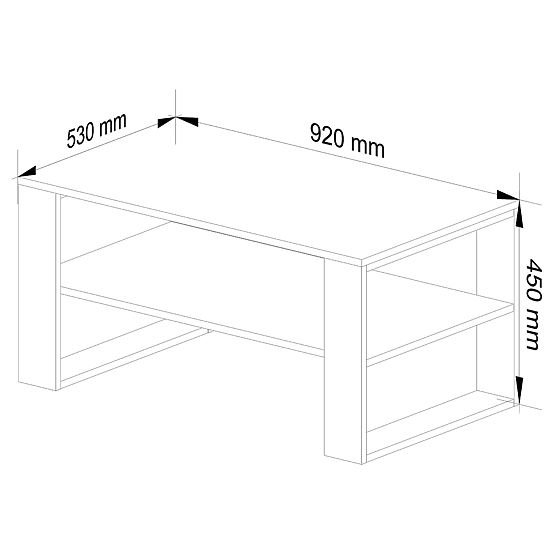 KONFERENČNÝ STOLÍK ALEX DUB ARTISAN / ČIERNY