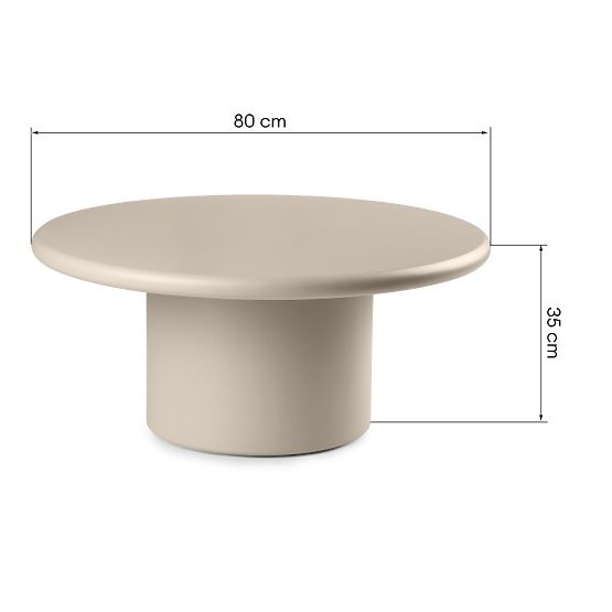 Konferenčný stolík Arce 80 cm, tmavo béžový, matný