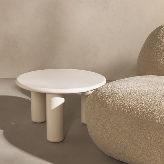 Konferenčný stolík Blair 60 cm, krémový, matný