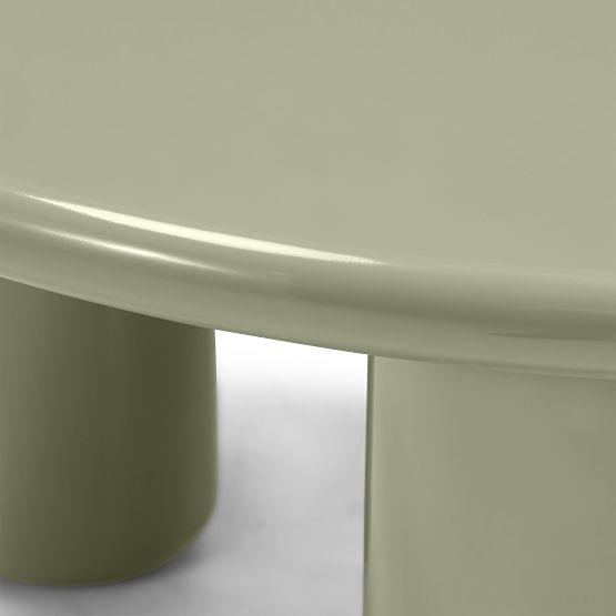 Konferenčný stolík Blair 80 cm, olivový, lesklý