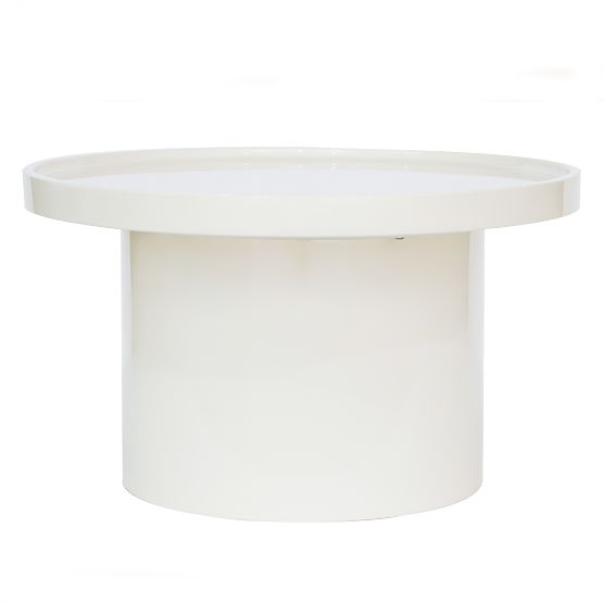 Konferenčný stolík Chia, 70 cm, biely, lesklý