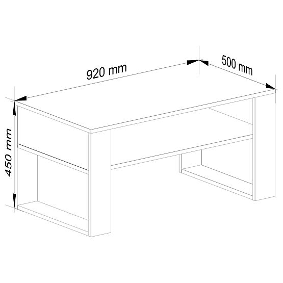 KONFERENČNÝ STOLÍK DOMI DUB SONOMA / BIELY