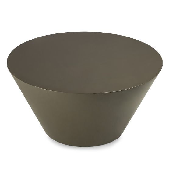 Konferenčný stolík Eclipso, 80 cm, zelenošedý, lesklý