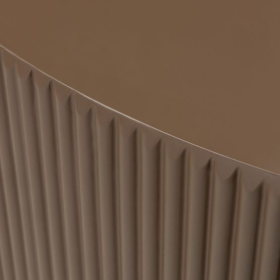 Konferenčný stolík Ermanno, 90 cm, mocha, ryhovaný