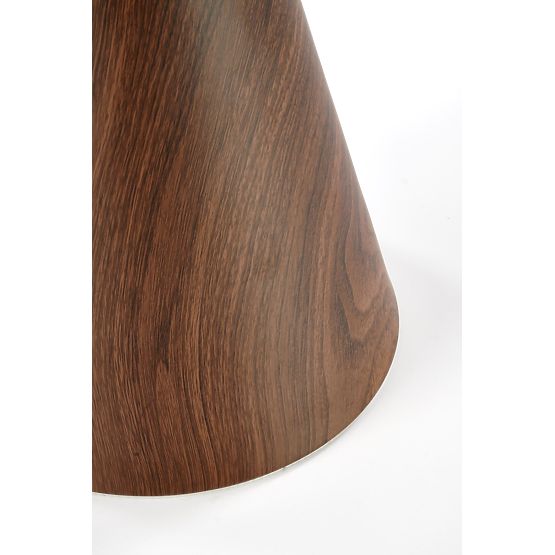 Konferenčný stolík GENESIS_S biely mramor / orechový / zlatý