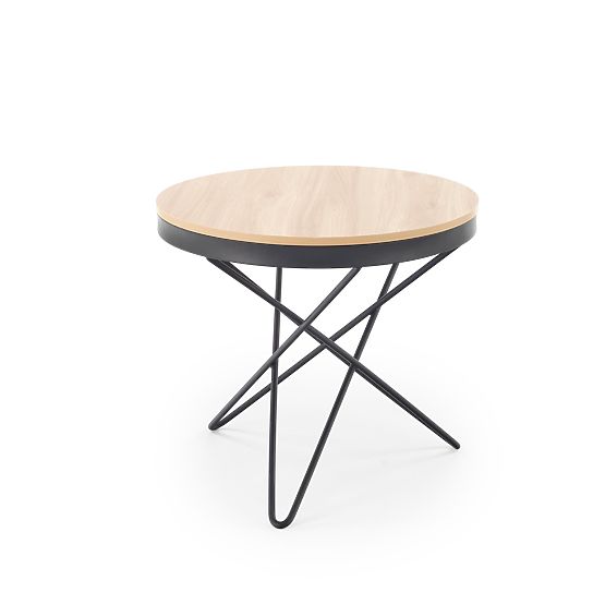 Konferenčný stolík LEILA, prírodný / čierny (1p=1ks)