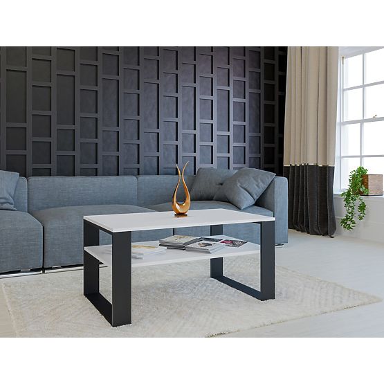 Konferenčný stolík Modern 1P BIELA ČIERNA