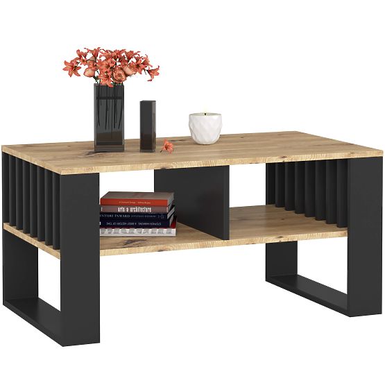 KONFERENČNÝ STOLÍK ROCKFORD DUB ARTISAN / ČIERNY