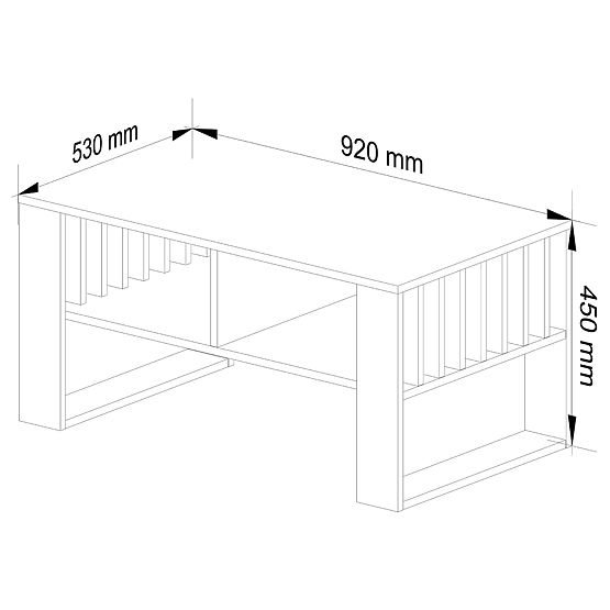 KONFERENČNÝ STOLÍK ROCKFORD DUB SONOMA / BIELY