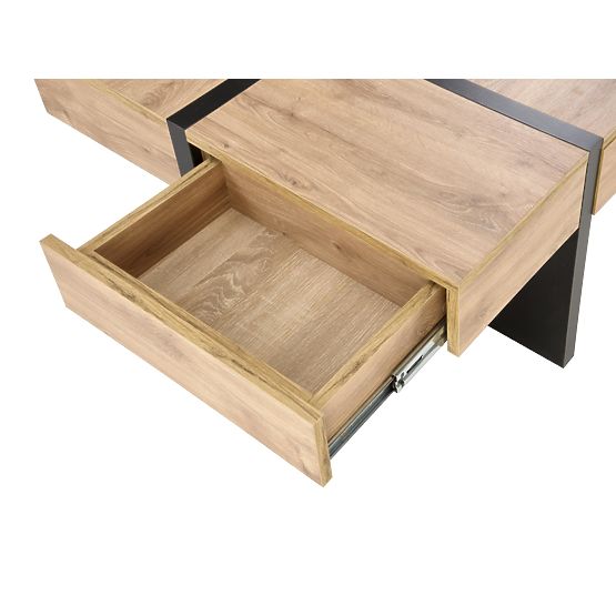 Konferenčný stolík SEVILLA S doska: dub craft, nohy: čierna (3p=1ks)