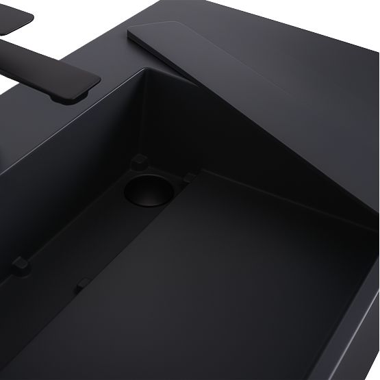 Konglomerátové umývadlo Archi 90 CM Šedý mat