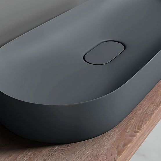 Konglomerátové umývadlo IRIS 71 CM sivý mat