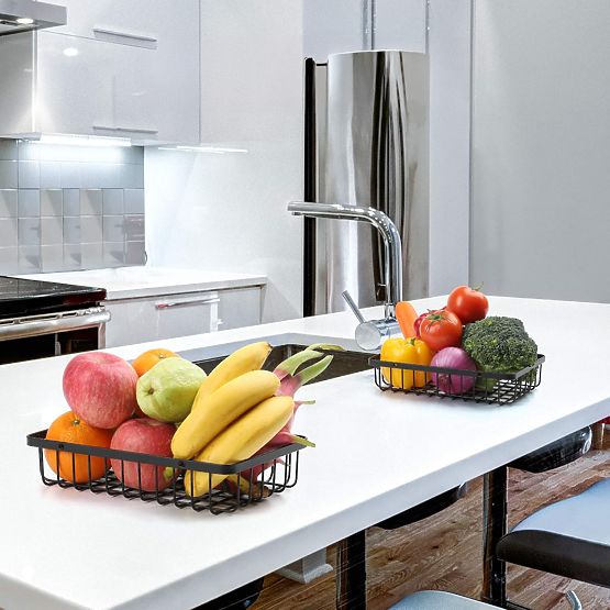 Kôš na ovocie PULOS 2 úrovne čierny