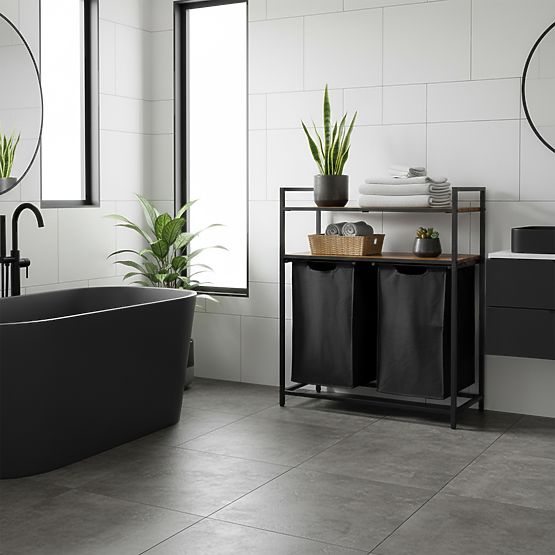 Kôš na prádlo s policami 2 komory MIRUN