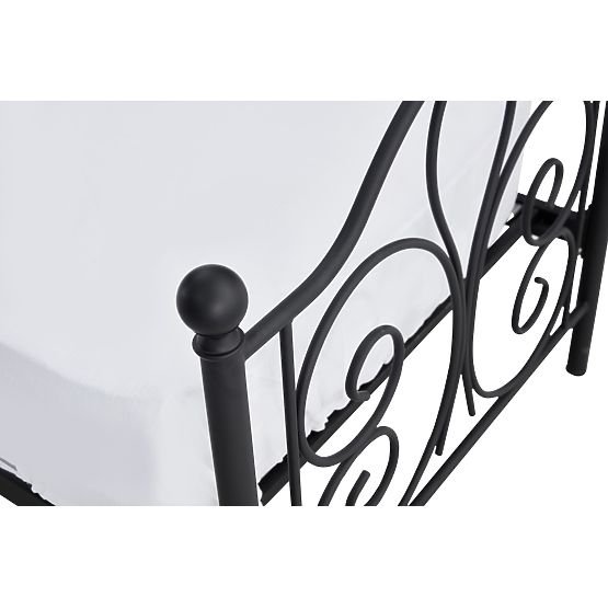 Kovová posteľ PANAMA 120x200 - čierna