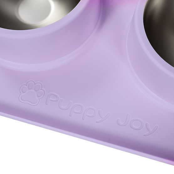 Kovové Misky pre Psa alebo Mačku s Protišmykovou Podložkou Fialová PJ-088