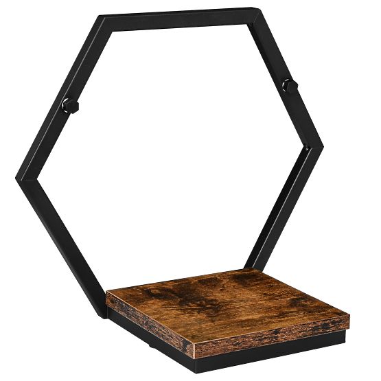 Kovový kvetináč polica čierna Honung Rustic loft