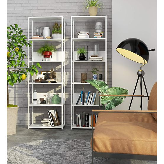 KOVOVÝ REGÁL LOFT 600 BIELA/BIELA