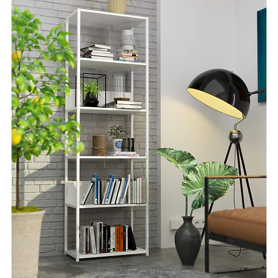 KOVOVÝ REGÁL LOFT 600 BIELA/BIELA