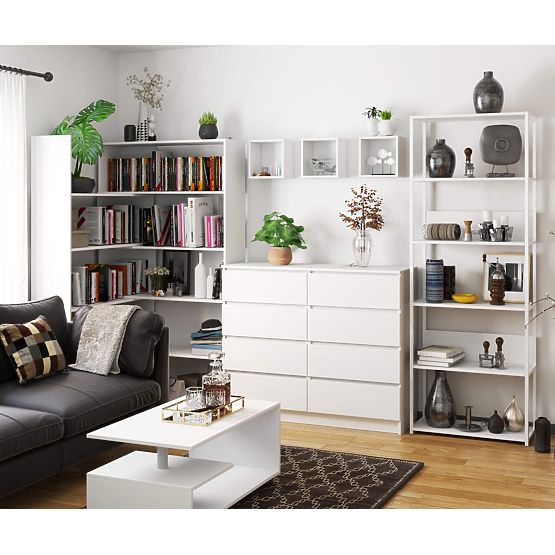 KOVOVÝ REGÁL LOFT 700 BIELA/BIELA