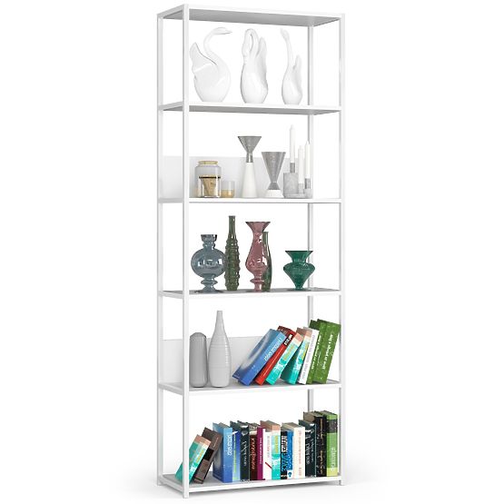 KOVOVÝ REGÁL LOFT 700 BIELA/BIELA