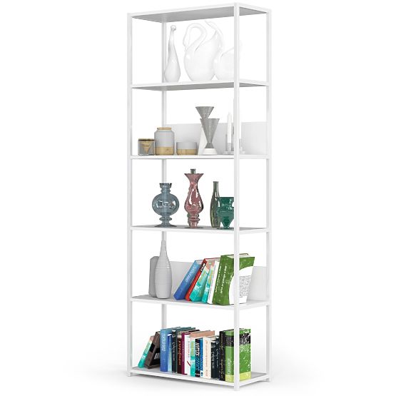 KOVOVÝ REGÁL LOFT 700 BIELA/BIELA
