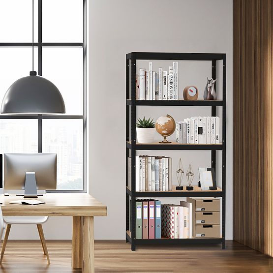 Kovový skladový regál do garáže a pivnice s 5 policami