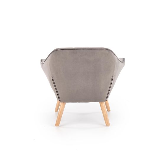 Kreslo ROMEO - šedé / prírodné