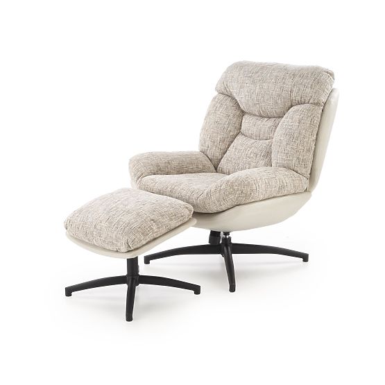 KRONOS kreslo s podnožkou, béžová / viacfarebná (1p=1ks)