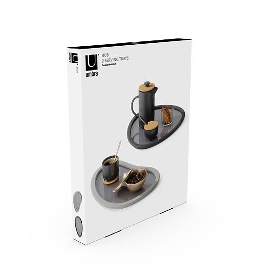 Kuchynské doplnky nepravidelného tvaru HUB farba grafitová štýl minimalistický umbra