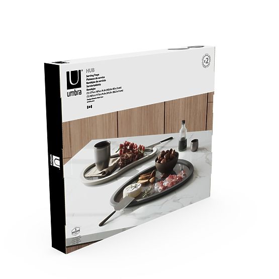 Kuchynské doplnky nepravidelného tvaru HUB farba grafitová štýl minimalistický umbra