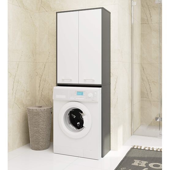 KÚPEĽŇA FIN 180 STĹP NAD PRÁČKU PLNÉ 2D - ŠEDÁ / BIELA